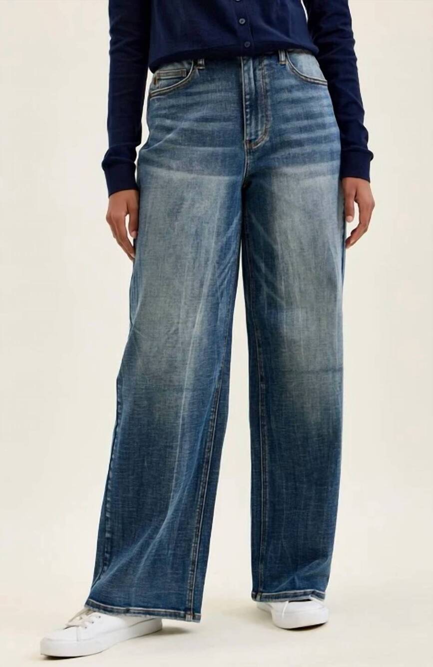 NEW JUDY BLUE wilhelmina high waist baggy jeans in vintage blast